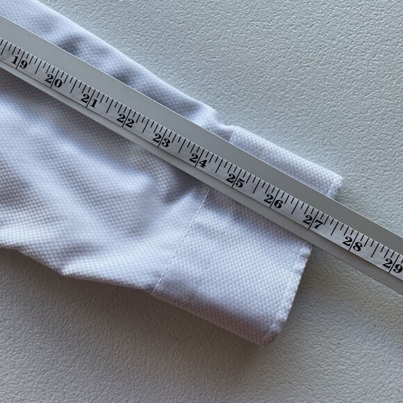 Proper Shirtings Contemporary Fit Button Up Dress Shirt Mens 17 36-35 Light Gray - Picture 10 of 12